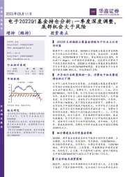 电子2022Q1基金持仓分析：一季度深度调整，底部机会大于风险