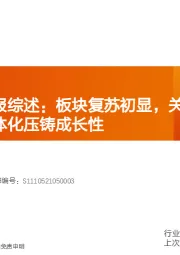 汽车年报及一季报综述：板块复苏初显，关注乘用车、电驱动及一体化压铸成长性