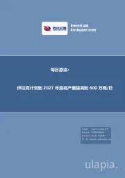 每日原油：伊拉克计划到2027年底将产量提高到600万桶/日