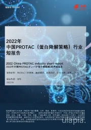 2022年中国PROTAC（蛋白降解策略）行业短报告