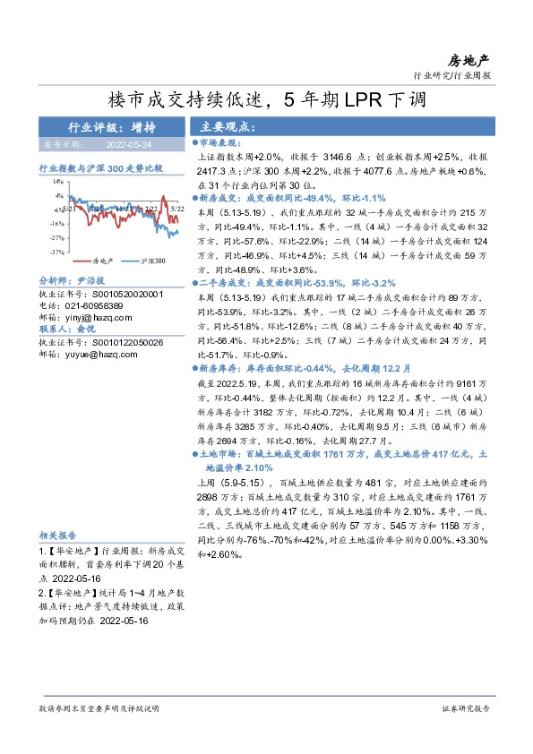 房地产行业周报：楼市成交持续低迷，5年期LPR下调