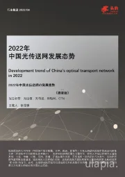 2022年中国光传送网发展态势