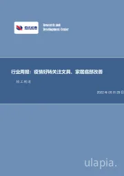 轻工制造行业周报：疫情好转关注文具、家居底部改善