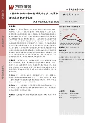 汽车行业周观点：工信部组织新一轮新能源汽车下乡，政策刺激汽车消费逐步落实