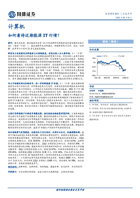 计算机行业点评：如何看待近期能源IT行情？