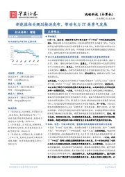 战略科技（计算机）：新能源相关规划接连发布，带动电力IT高景气发展