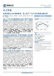 电力设备行业周报：政策密集出台护航新能源，复工复产下5月电车销量企稳反弹