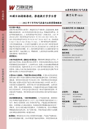 2022年下半年电气设备行业投资策略报告：双碳目标持续推进，渗透提升步步为营