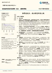 化妆品与日化行业研究：推荐高成长、疫后修复两条主线