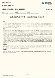 基础化工行业研究：俄美天然气出口下滑，关注欧洲高占比化工品