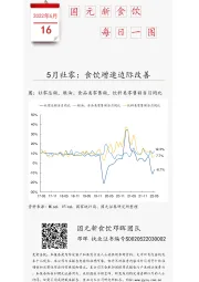 国元新食饮每日一图：5月社零：食饮增速边际改善