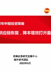 互联网科技海外行业2022年中期投资策略：政策回暖供应链恢复，降本增效打开盈利空间