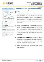 免税行业数据跟踪：机场客流环比+14.79%，5月口岸机场出入境旅客量承压