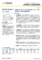 锂电新能车行业周度投资策略：前驱体523型13.25万元/吨下降2.21% 石大胜华建20万吨/年电解液项目