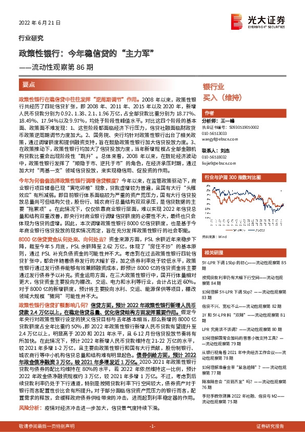 流动性观察第86期：政策性银行：今年稳信贷的“主力军”