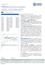 石化周报：石化行业2Q22业绩前瞻