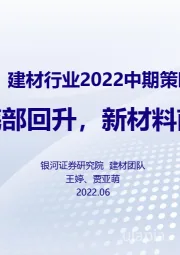 建材行业2022中期策略：周期底部回升，新材料前景广阔