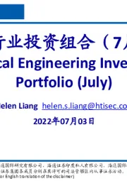 化工行业投资组合(7月份)