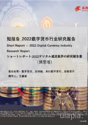 短报告：2022数字货币行业研究报告（摘要版）