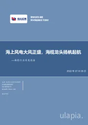 海缆行业深度报告：海上风电大风正盛，海缆龙头扬帆起航
