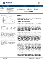化工行业周报:DMC价格上涨,万华拟建特种异丁烯衍生物项目