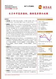 汽车行业周报：6月车市复苏强劲，期待复苏势头延续