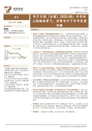 电子月报（台股）：半导体上游维持景气，消费电子下半年有望回暖