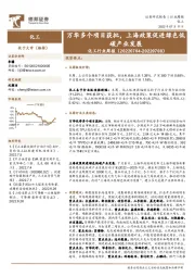 化工行业周报：万华多个项目获批，上海政策促进绿色低碳产业发展