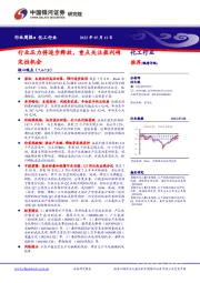 化工行业行业周报：行业压力将逐步释放，重点关注盈利确定性机会