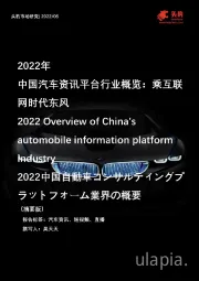 2022年中国汽车资讯平台行业概览：乘互联网时代东风（摘要版）