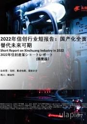 2022年信创行业短报告：国产化全面替代未来可期（摘要版）