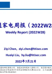 海通家电周报(2022W28)