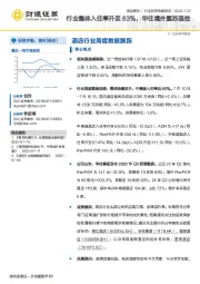 酒店行业周度数据跟踪:行业整体入住率升至63%,华住境外复苏强劲