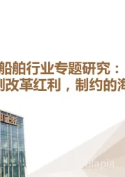 船舶行业专题研究:错位的供给侧改革红利,制约的海外产能扩张