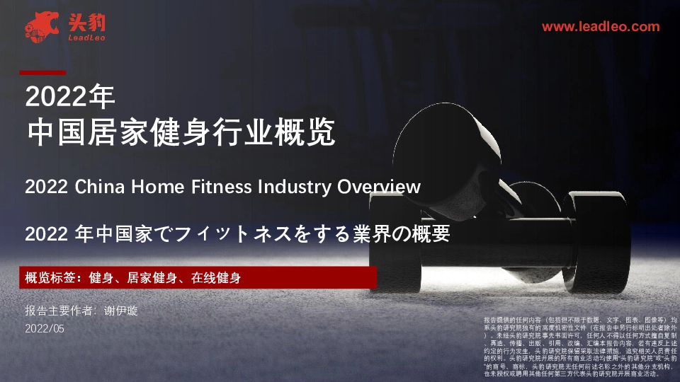 2022年中国居家健身行业概览