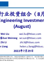 化工行业投资组合(8月份)