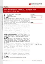 电新行业周报（第29周）：全球首条钠电池生产线建成，硅料价格止涨
