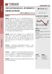 汽车行业周观点：美国电动车税收抵免延长，国内新能源汽车购置税免征有望延续