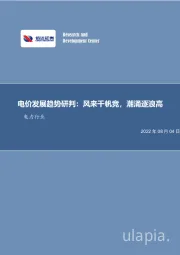 电力行业：电价发展趋势研判：风来千帆竞，潮涌逐浪高