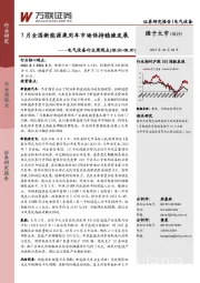 电气设备行业周观点：7月全国新能源乘用车市场保持稳健发展