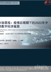 市场简报：疫情后周期下的2022年中国数字经济版图