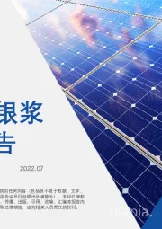 2022年中国光伏银浆行业短报告