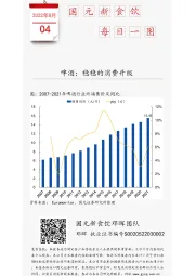 国元新食饮每日一图：啤酒：稳稳的消费升级