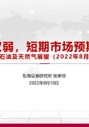 石油及天然气展望（2022年8月报）：供需双弱，短期市场预期走低
