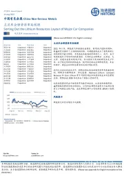 中国有色金属：主流车企锂资源布局梳理