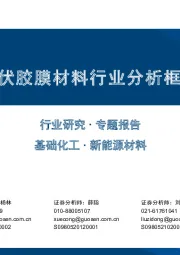 基础化工·新能源材料:光伏胶膜材料行业分析框架