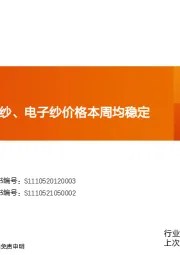 玻纤周跟踪：粗纱、电子纱价格本周均稳定