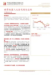 计算机行业动态报告：世界机器人大会见闻与总结