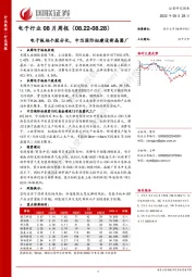 电子行业08月周报：电子板块个股分化，中芯国际拟建设新晶圆厂