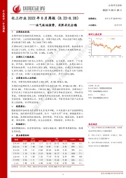 化工行业2022年8月周报：油气板块强势，农肥农化企稳